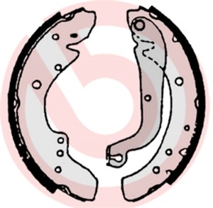 Bromsbackar, sats, Bakaxel, OPEL,RENAULT, 00946560, 423899, 424158, 4400323, 4403294, 5888146, 7701104639, 7701204634, 7701204637, 77012