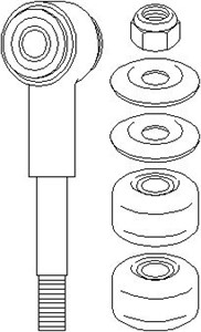 Stång/stag, krängningshämmare, Fram, höger eller vänster, CITROËN,FIAT,PEUGEOT, 1308664080, 1317425080, 1317425080S, 5087 35, 5087 35S