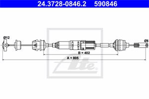 Vajer, koppling, PEUGEOT 406, 406 Break, 2150 N1, 2150 W3