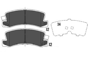 Bromsbeläggsats, Bakaxel, LEXUS,TOYOTA, 0446612010, 0446612020, 0446612030, 0446612031, 0446612070, 0446612080, 0446633040, 0449202010,