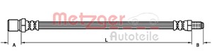 Bromsslang, Fram, höger eller vänster, FIAT PANDA, 51745709