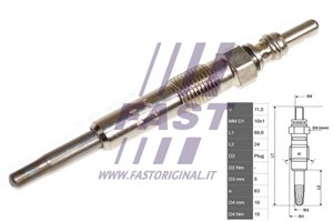 Glödstift, AUDI,DACIA,FORD,MITSUBISHI,NISSAN,OPEL,RENAULT,SEAT,SKODA,SUZUKI,VAUXHALL,VOLVO,VW, 1037 204, 11065-00Q00, 11065-00QAA, 11065