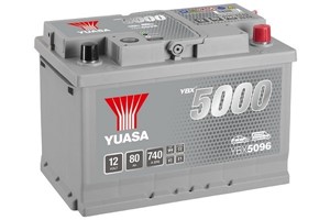 Yuasa Silver Högprestanda Batteri 12V 80Ah 740A, passar många modeller, 0000007571547, 1133130, 12799128, 1307572, 1334384080, 1515832,