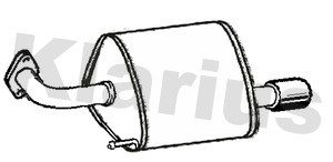 Bakre ljuddämpare, SUBARU LEGACY Kombi IV, OUTBACK, 44300AG000, 44300AG040, 44300AG120, 44300AG340, 44300AG640, 44300AG641, 44309AG060,