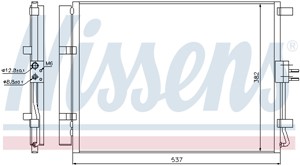 Kondensor, klimatanläggning, HYUNDAI,KIA, 97606A5800, 97606A5801, 97606A7600, 97606A7601