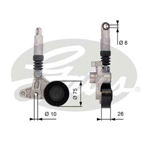 Spännrulle, flerspårsrem, AUDI A4 B7, A4 B7 Avant, A6 Allroad C6, A6 C6, A6 C6 Avant, 059145201E
