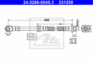 Bromsslang, Framaxel, MITSUBISHI LANCER VII, LANCER CARGO Skåp / kombi, LANCER Kombi VII, MR407889