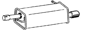 Bakre ljuddämpare, FORD FIESTA V, 12762089, 1357360, 1364781, 1383127, 1557517, 1557518, 1578098