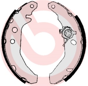 Bromsbackar, sats, Bakaxel, FORD FIESTA III, 1473070, 6183876, 6978969, 7166588, 89FB2200AB, 92FB2200AA, 94FB2200AA, 94FX2200AA, 94FX220