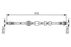 Bromsslang, Fram, höger eller vänster, FORD,VOLVO, 1379911, 1460248, 1520319, 1671020, 6G91 2078 AB, 6G91 2078 AC, 6G91 2078-AD