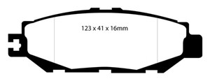 Bromsbeläggsats REDSTUFF, Bakaxel, ASTON MARTIN TICKFORD CAPRI, VIRAGE Saloon, LEXUS GS, LS, TOYOTA ARISTO, SUPRA, 0449224060