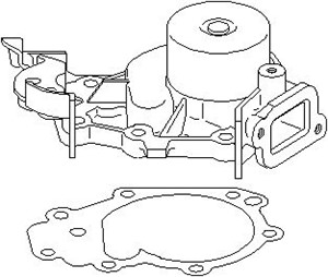 Vattenpump, DACIA,NISSAN,RENAULT, 2101 000 Q0A, 2101 000 Q0B, 2101 000 Q0G, 2101 000 Q0H, 2101 000 QAK, 2101 000 QAL, 2101 000 QAR, 2101