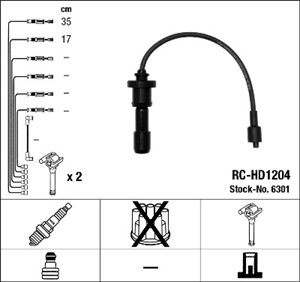 Tändkabelsats, HYUNDAI H-1 / STAREX Buss, HIGHWAY VAN, SANTA FÉ I, SANTAMO, SONATA IV, TRAJET, KIA MAGENTIS I, SORENTO I, 27501-38B00