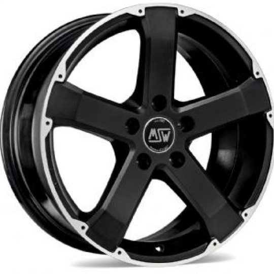 Msw 45 Matt Black Polished 8/18 5/130 ET43 B71.6