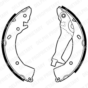 Bromsbackar, sats, Bakaxel, HYUNDAI ELANTRA Sedan V, GETZ, 58305-1CA10, 583503XA00, 58350-3XA00
