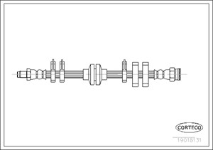 Bromsslang, Fram, Framaxel, Höger, Vänster, FIAT TEMPRA, TEMPRA S.W., TIPO, LANCIA DEDRA, DEDRA SW, DELTA II, 7609087, 7655156, 82468102
