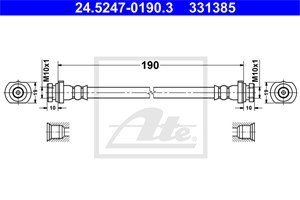 Bromsslang, Bakaxel, Inre, NISSAN QASHQAI / QASHQAI +2 I, QASHQAI SUV II, 46210-JD600