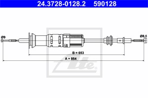 Vajer, koppling, SEAT,VW, 6K1 721 335 B, 6K1 721 335 C
