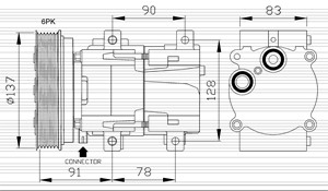 Kompressor, klimatanläggning, FORD COURIER Pick-up, FIESTA IV, FIESTA Skåp/stor limousine, PUMA, MAZDA 121 III, 034 115 105 A, 034 115 1