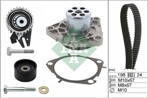 Kamremskit med vattenpump, ALFA ROMEO 147, 156, 156 Sportwagon, GT, FIAT STILO, STILO Multi Wagon, 46791189, 46804051, 55183527, 5519131