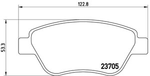 Bromsbeläggsats, Framaxel, FIAT 500, 500 C, IDEA, IDEA Van, PANDA, LANCIA MUSA, 77362179, 77362743, 77363035, 77363992, 9949556
