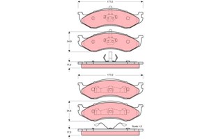 Bromsbeläggsats, Bakaxel, Framaxel, JEEP CHEROKEE, GRAND CHEROKEE I, WRANGLER I, WRANGLER II, 0000K04713175, 0000K04778058, 0000K0488334
