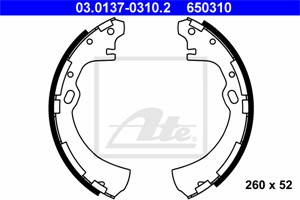 Bromsbackar, sats, Bakaxel, NISSAN NAVARA, PICK UP, TERRANO I, URVAN Buss, URVAN Skåp, VANETTE Buss, VANETTE Skåp, 44060-05N25, 44060-08