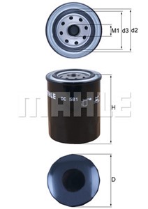 Oljefilter, ISUZU D-MAX I, D-MAX Flak/chassi II, 8-97309927-0, 97309927