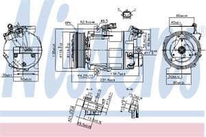 Kompressor, klimatanläggning, NISSAN QASHQAI / QASHQAI +2 I, 926009AA0A, 92600ET00A, 92600ET01A, 92600ZE80A, 92600ZE81A