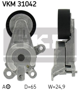 Spännrulle, flerspårsrem, Mitt till höger, Vänster övre, Mitt, Upptill, AUDI,SEAT,SKODA,VW, 6Q0 145 299 A, 6Q0 145 299