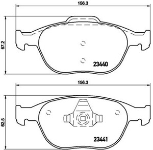 Bromsbeläggsats, Framaxel, FORD FOCUS I, FOCUS Turnier I, TOURNEO CONNECT, TRANSIT CONNECT, 1360303, 1763678, 2M5V2K021AA, 2M5Z2001A5, 2