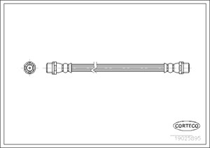 Bromsslang, Bakaxel, AUDI,SKODA,VW, 4D0611775A, 4E0611775F, 8D0611775E
