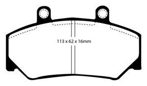 Bromsbeläggsats GREENSTUFF, Framaxel, VOLVO 740, 740 Kombi, 760, 760 Kombi, 780, 940, 940 Kombi, 940 Kombi II, 960, 960 Kombi, 2711794,