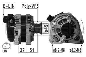 Generator, FORD, 1795985, CV6T 10300 AA, CV6T 10300 FA