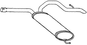Bakre ljuddämpare, Bak, NISSAN,OPEL,RENAULT, 20110-00QAF, 4408443, 4411739, 4417180, 8200048489, 8200171824, 8200537253, 91160023