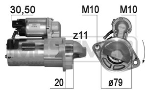 Startmotor, HYUNDAI H350 Buss, 36100-4A950