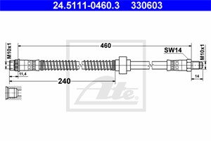 Bromsslang, Framaxel, CITROËN,PEUGEOT, 4806 84, 4806 91, 4806 A8, 4806 A9, 4806 E0