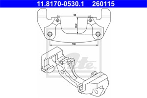 Hållare, bromsok, Framaxel, BMW X3 [E83], X5 [E53], 34 11 1 166 233, 34 11 6 768 437, SYH000090