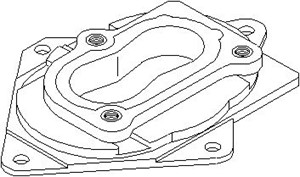 Fläns, förgasare, SEAT TOLEDO I, VW PASSAT B3/B4, PASSAT B3/B4 Variant, 037 129 761