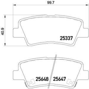 Bromsbeläggsats, Bakaxel, HYUNDAI GRANDEUR, KIA OPTIMA, SSANGYONG KORANDO, TIVOLI, XLV SUV, 48413350D0, 583022TA40, 583022TA60, 583022TA