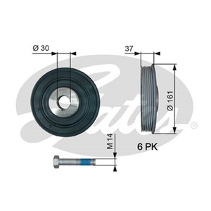 Remskiva, vevaxel, CITROËN,FIAT,LANCIA,PEUGEOT, 0515.L9, 0515.P2, 0515.T8, 0515.V5, 0515.V6, 0515L9, 0515P2, 0515T8, 0515V5, 0515V6, 946