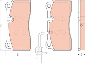 Bromsbeläggsats, Bakaxel, AUDI R8, R8 Spyder, 420 698 451 B, 420 698 451