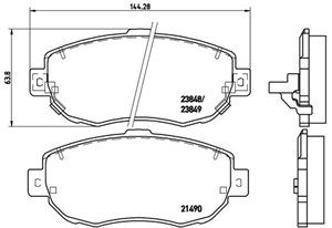 Bromsbeläggsats, Framaxel, LEXUS GS, IS I, IS SportCross, SC Cabriolet, TOYOTA ARISTO, CELSIOR, CHASER, MARK II Sedan VIII, SUPRA, 04465