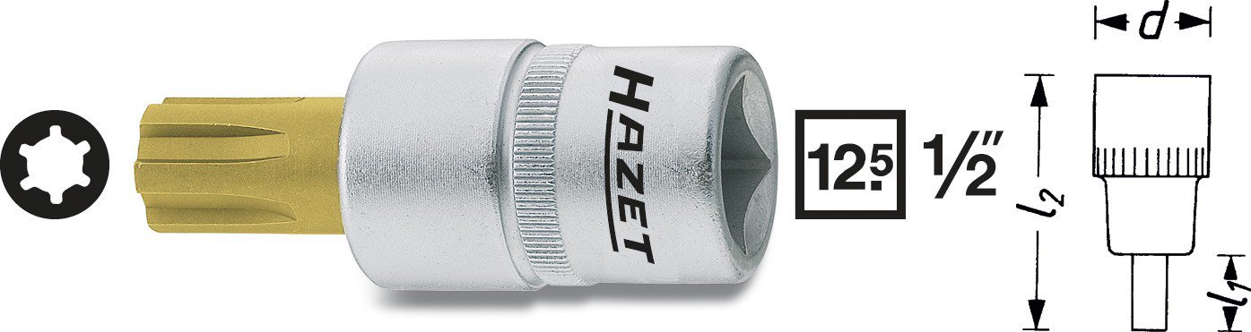 Hylsa 1/2" RIBE M12