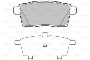 Bromsbeläggsats, Bakaxel, FORD USA EDGE, MAZDA CX-7, CX-9, 7T432001AA, 7T4320-01AA, 7T4Z2001A, 7T4Z2-001A, 7T4Z2V001AA, 7T4Z2V-001AA, 7U
