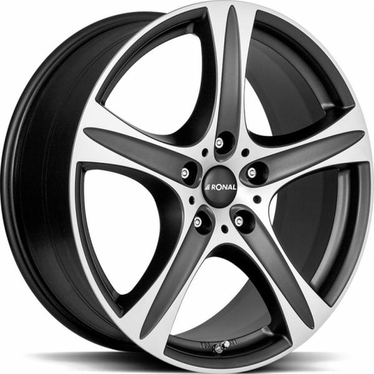 Ronal R55 Suv Matt Black Front Cut 7,5/17 5/120 ET55 B65.1