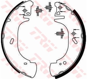 Bromsbackar, sats, Bakaxel, FORD,OPEL,RENAULT,VAUXHALL, 1014317, 1570221, 45 01 146, 7125123, 77 01 205 290, 9161446, 94VB-2200-BB, ME94