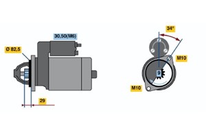 Startmotor, DAEWOO,MERCEDES-BENZ,SSANGYONG,VW, 005 151 34 01, 100 911 023 G, 1516657R, A 005 151 34 01