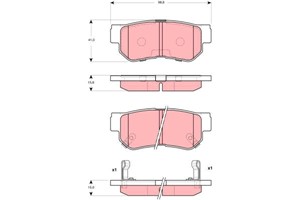 Bromsbeläggsats, Bakaxel, Framaxel, HONDA CIVIC Sedan IX, HYUNDAI GRANDEUR, MATRIX, SANTA FÉ I, SANTA FÉ Skåp/SUV I, KIA MAGENTIS I, 350