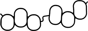 Packning, insug , grenrörshus, LEXUS ES, RX, TOYOTA ALPHARD I, 17176-20010